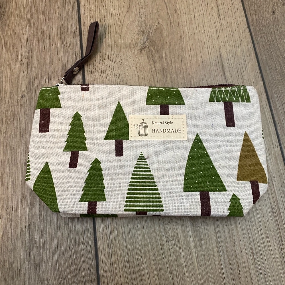 Handmade Tree Print Pouch
